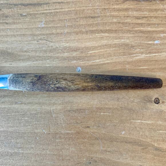 Vintage Grapefruit Spoon Wooden Handle Japan Stainless MCM Serrated Spoon - Picture 4 of 9